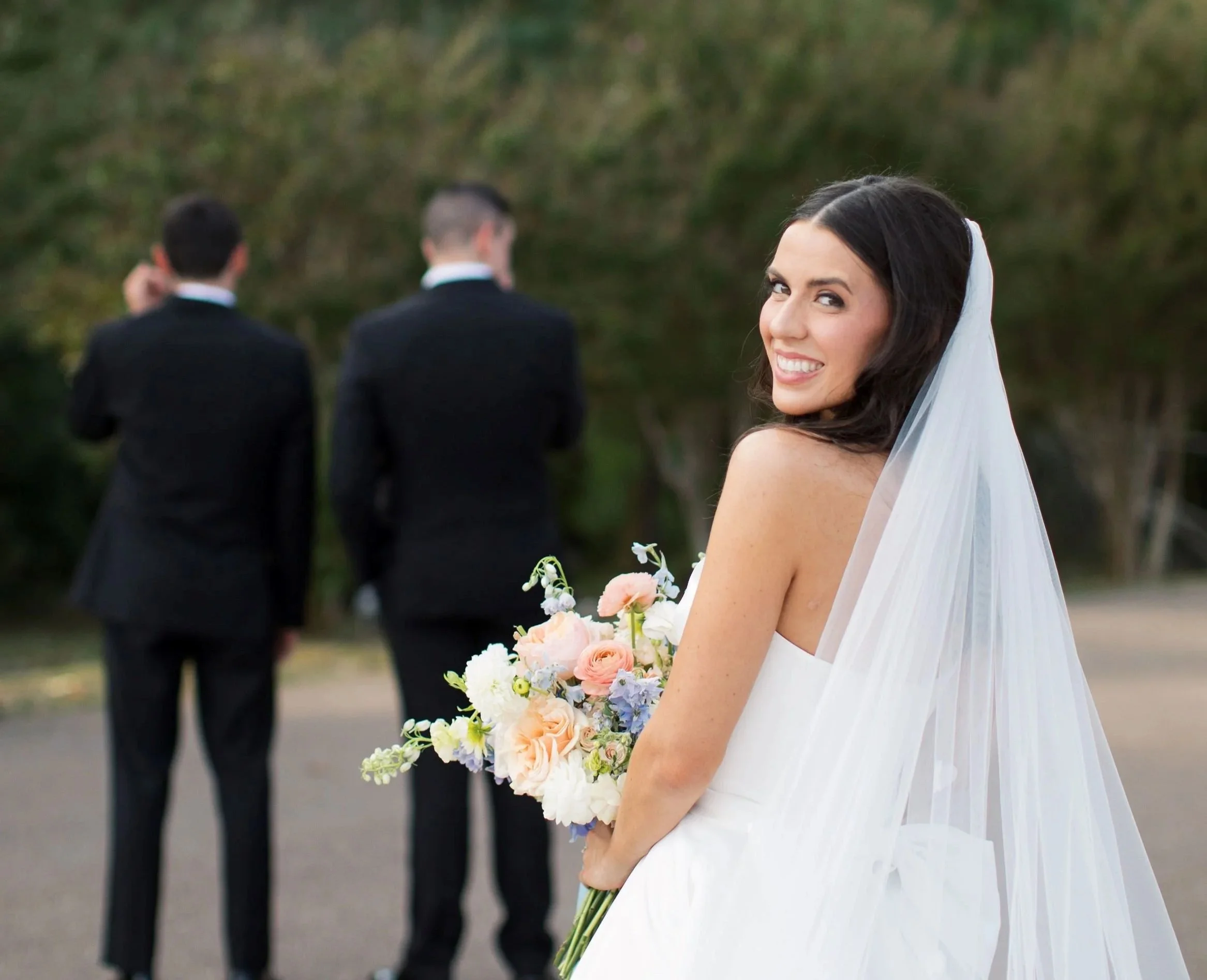 first look bride and family before wedding at The Jefferson Oxford