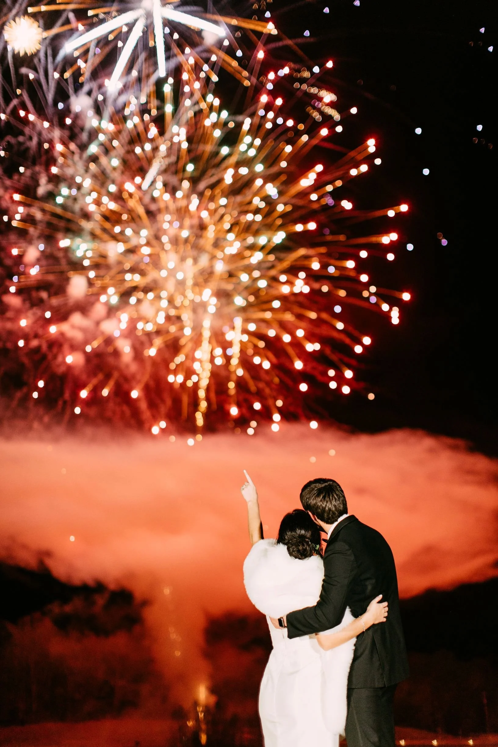fireworks wedding send-off bride groom the jefferson oxford