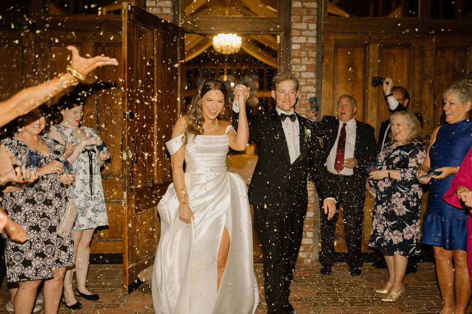 couple wedding send-off after reception at The Jefferson