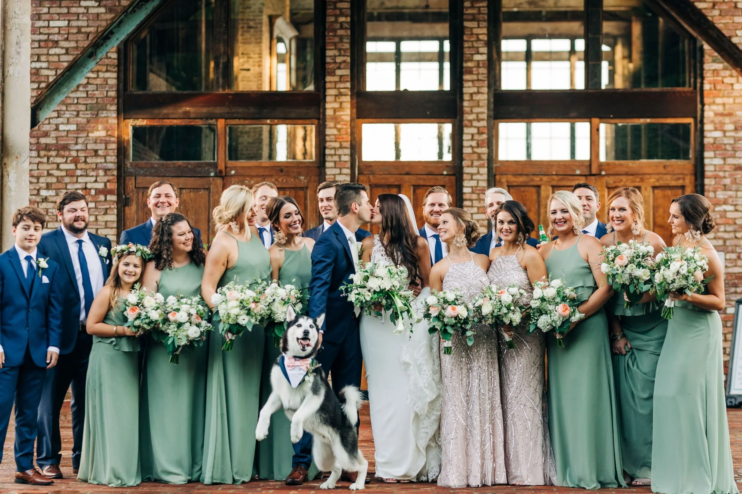 bridal party dog wedding day jefferson oxford ms