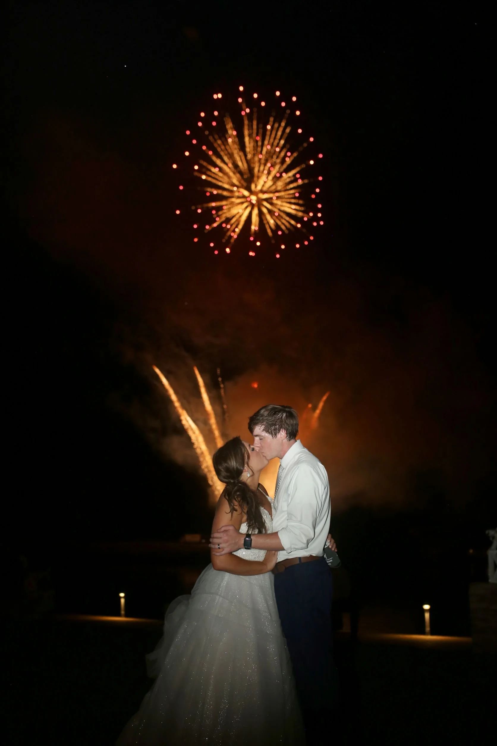 bride groom fireworks wedding send-off at The Jefferson Oxford