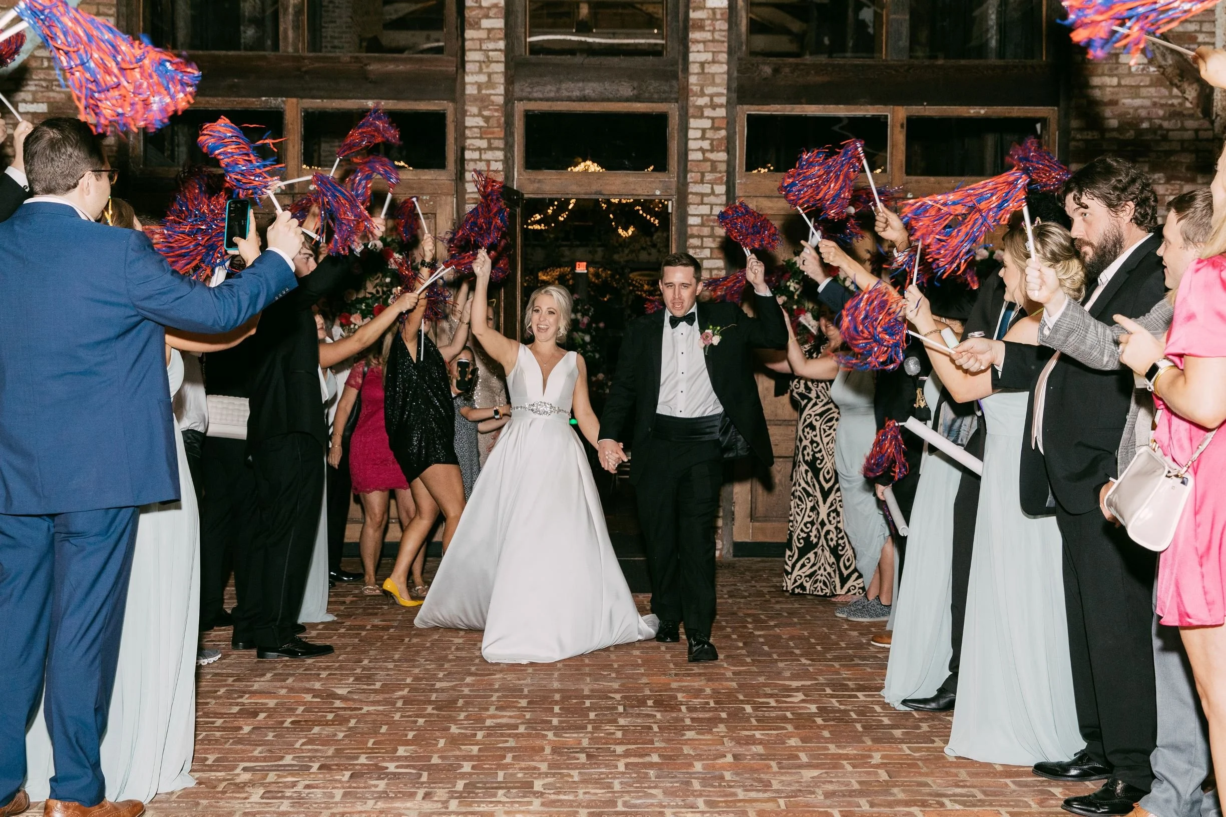 pom pom wedding send-off at the jefferson oxford