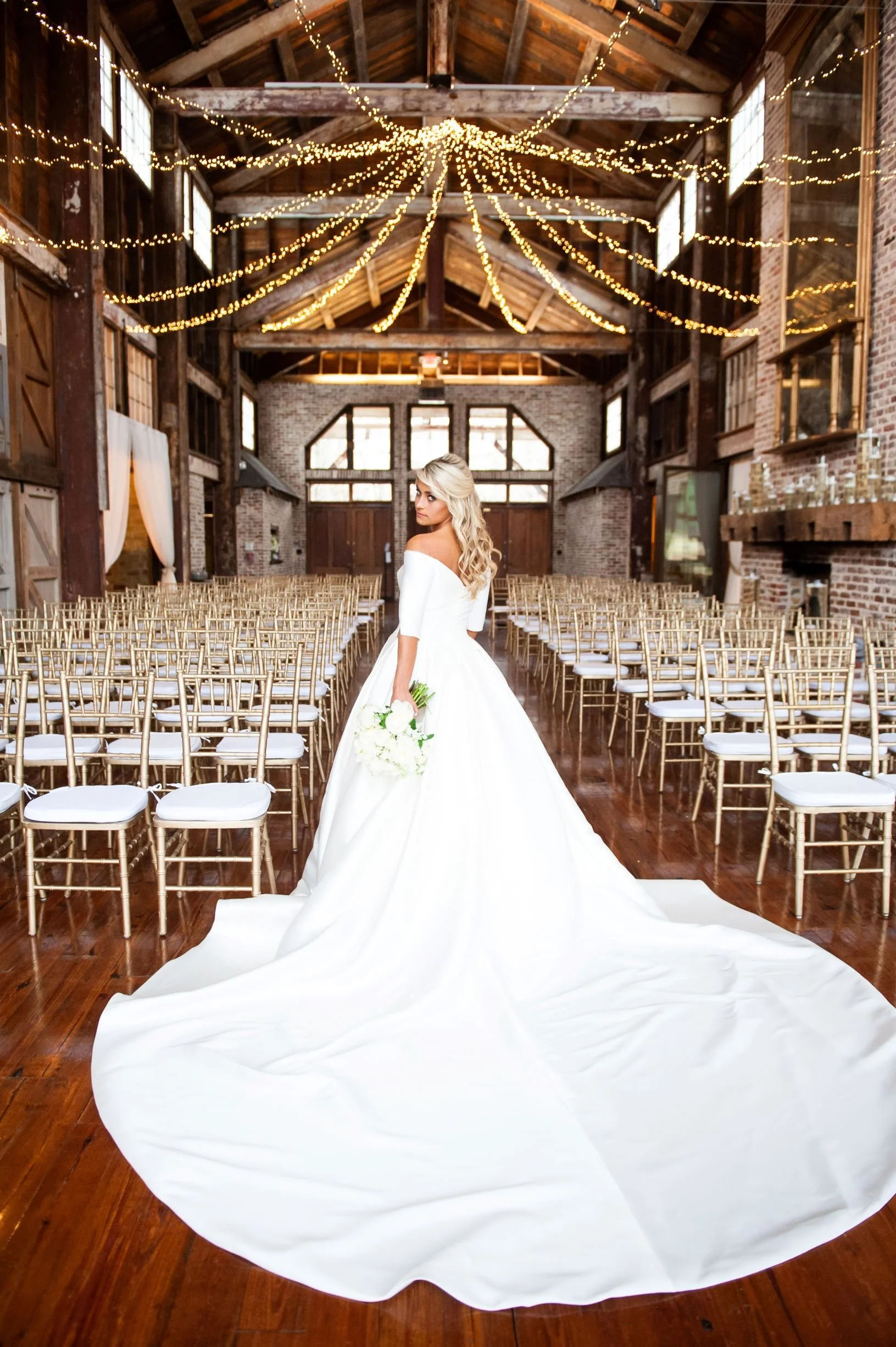 bridal portrait in faulkner room just before wedding at the jefferson oxford ms