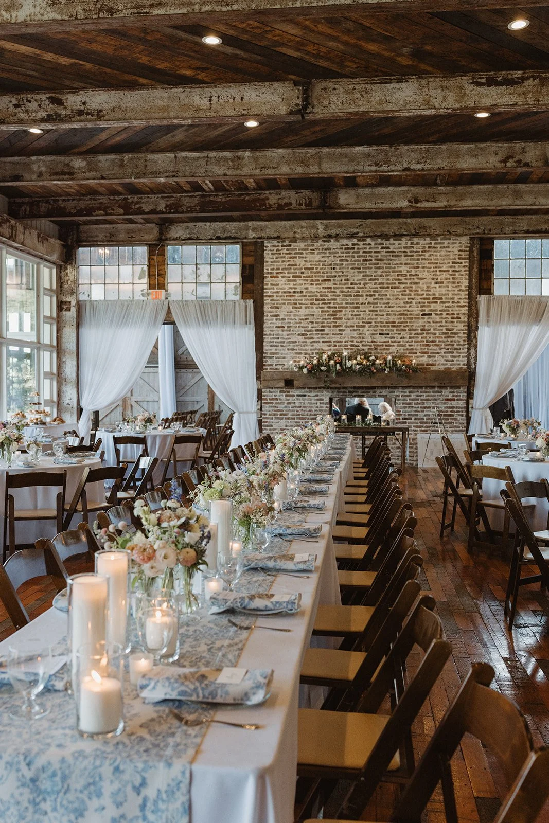 lakeside room set with long head table at the jefferson oxford