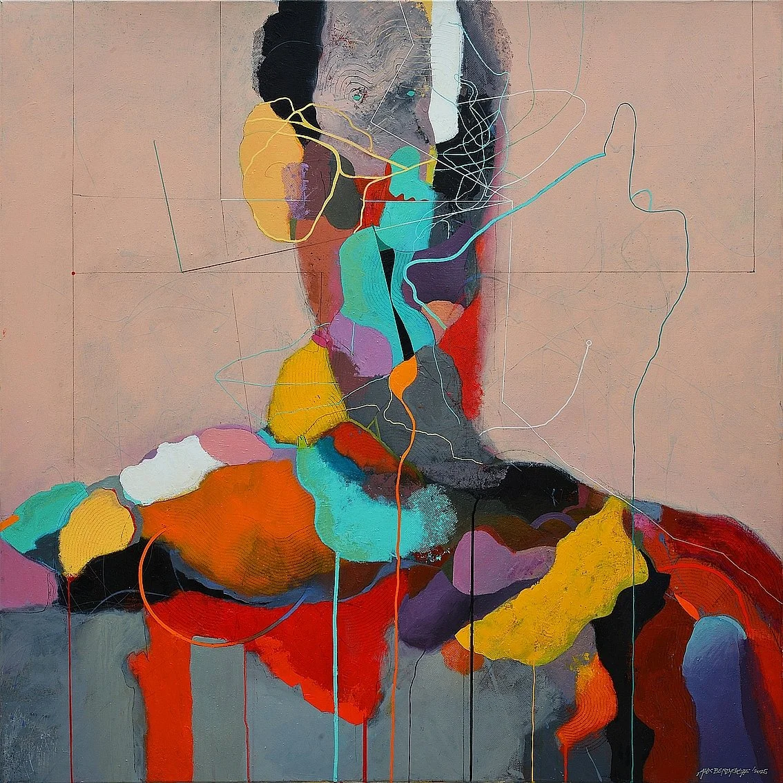 Process of Formation I, 120x120cm, oil on canvas, 2025