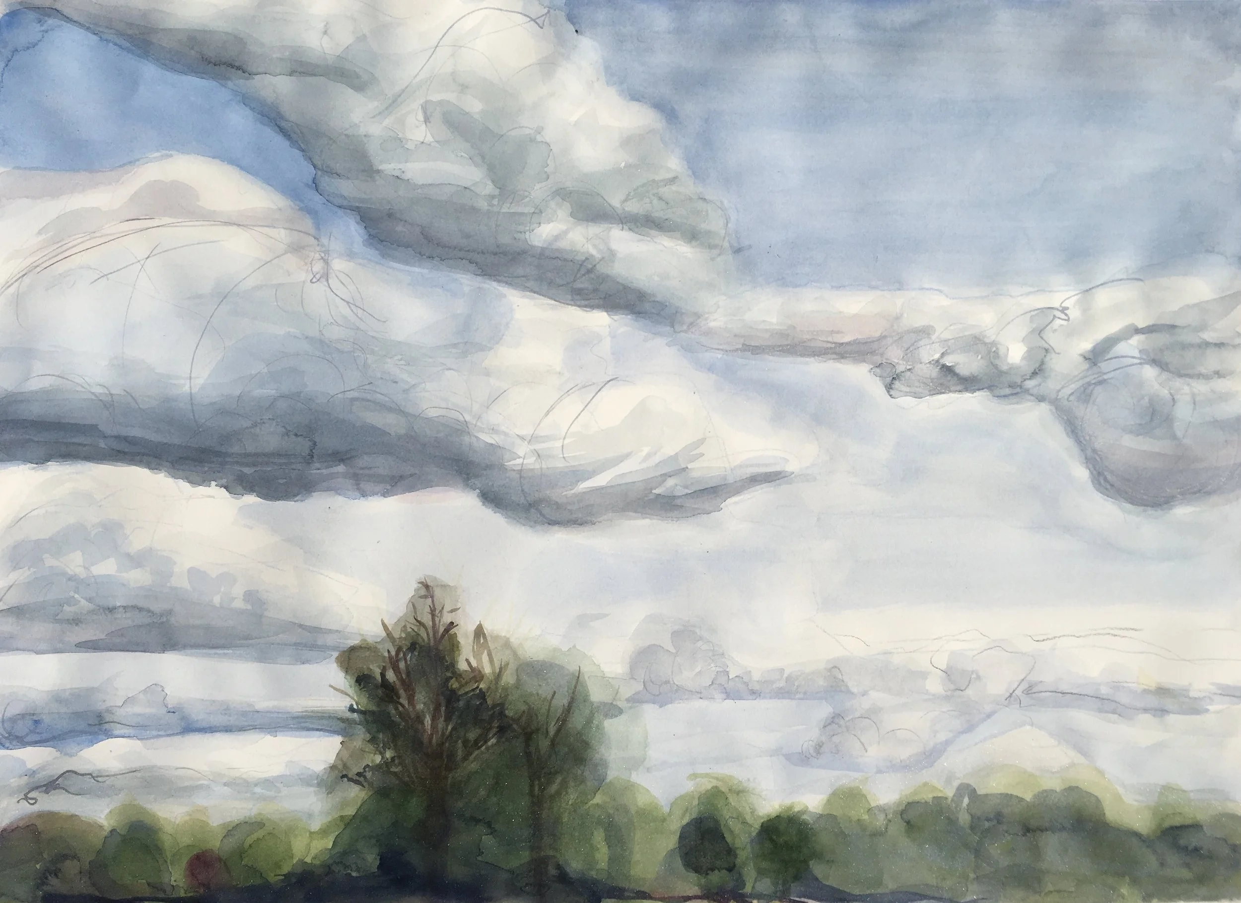  Niagara Falls , the end of summer 22' x 30" watercolor beth vendryes williams