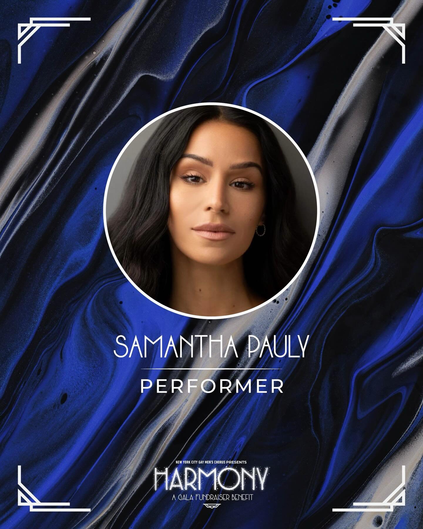 So excited to have Samantha Pauly joining us for Harmony.

Samantha&rsquo;s voice, energy, and generosity as a performer make her a perfect match for a night celebrating queer joy and collective impact.