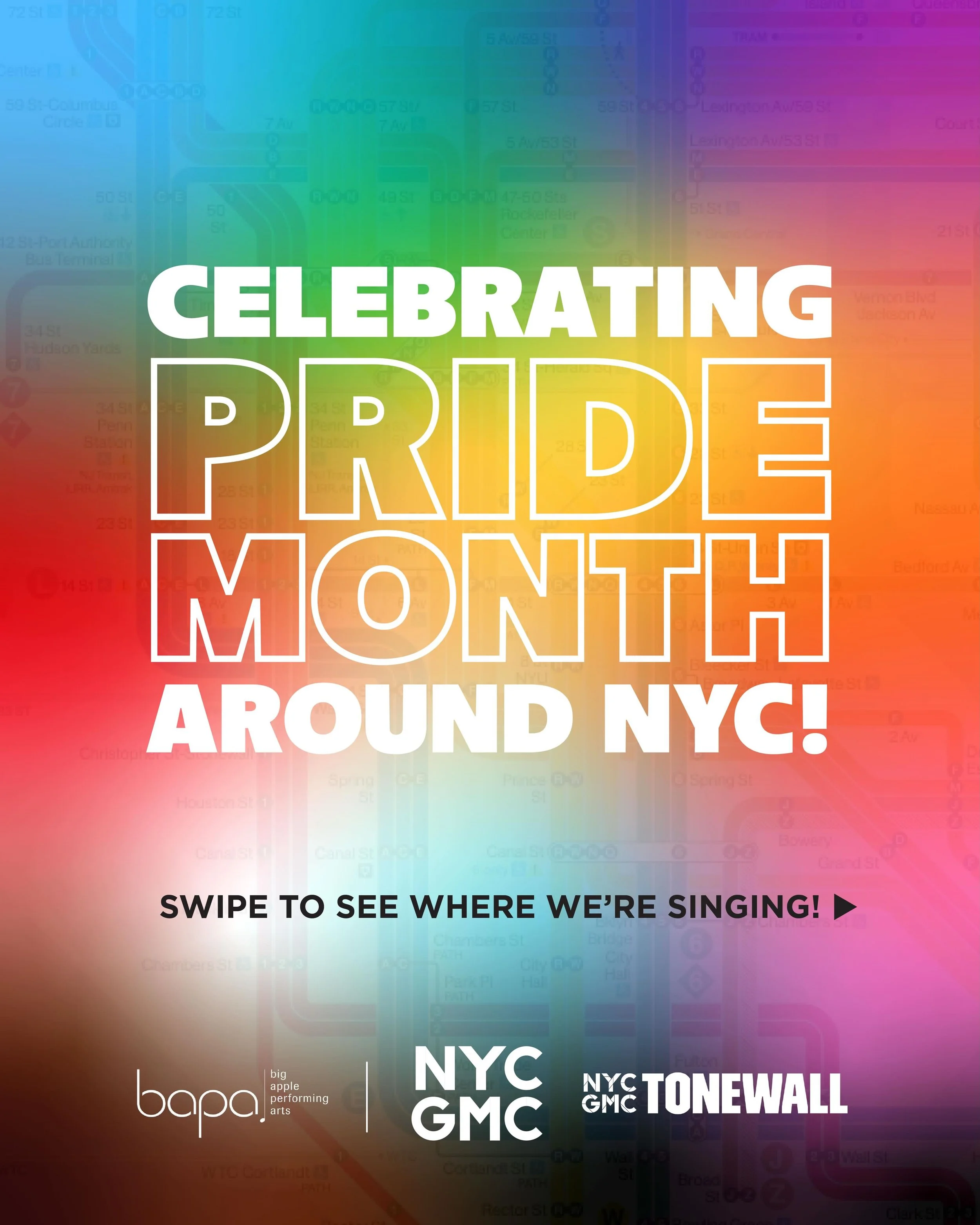 Pride Month is here, and NYCGMC is taking the celebration all across New York City. 🌈

From museums and concert halls to community spaces and the streets of Manhattan, we&rsquo;ll be singing, marching, celebrating, and showing up throughout June.

J