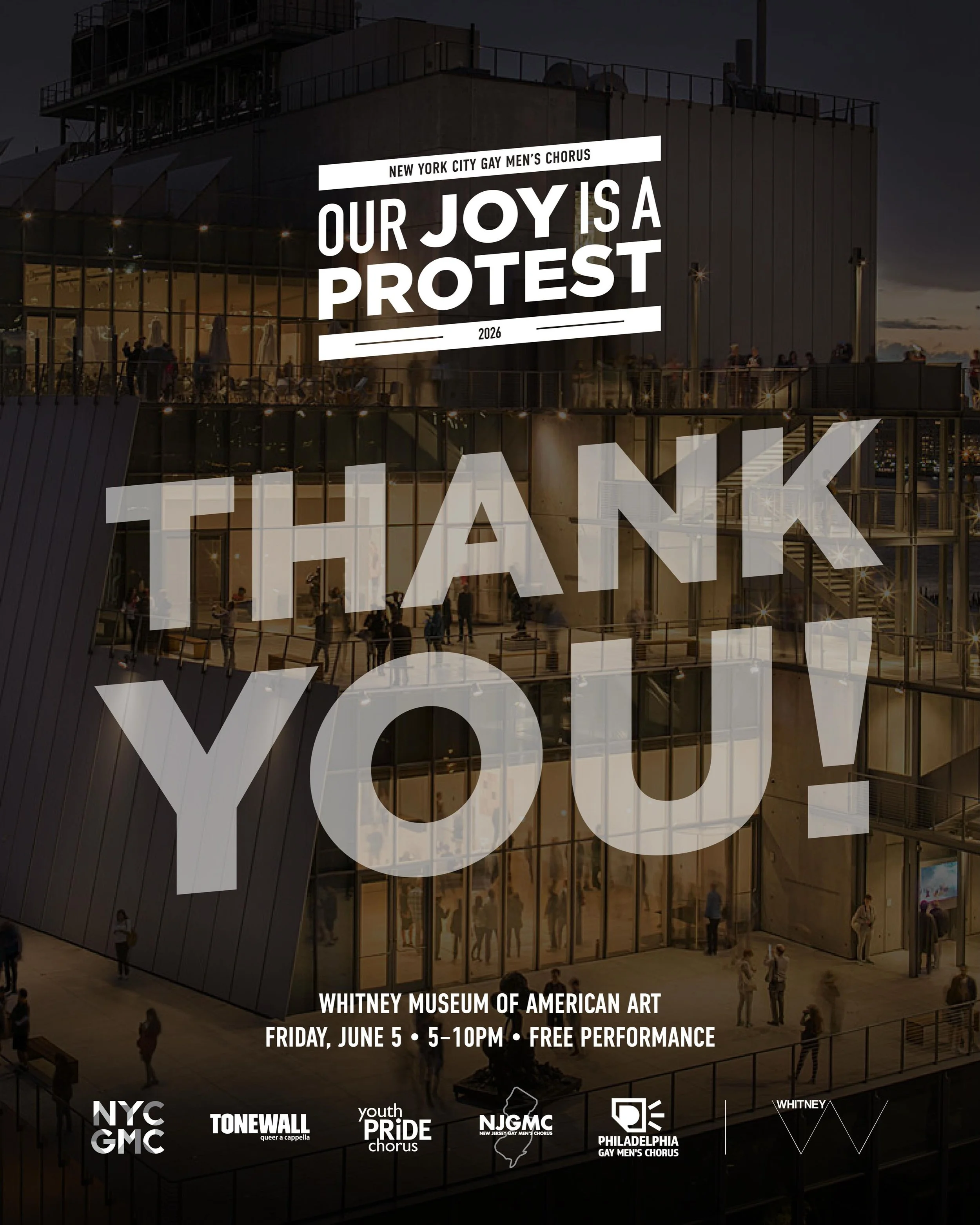 Thank you to everyone came out to the @whitneymuseum last night for an evening of song, protest, and joy! 🏳️&zwj;🌈

If you missed us last night, we will be singing around NYC all Pride long!