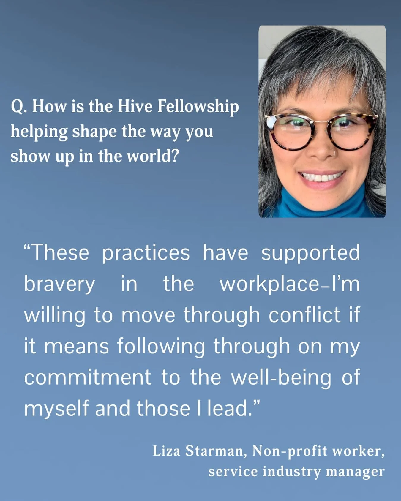 Applications are open for the 2026 Hive Fellowship, our two-year school for transformation. 

As our current Fellows enter Year Two&mdash;their capstone year&mdash;we&rsquo;re welcoming a new cohort to grow alongside them, grounding in contemplative 