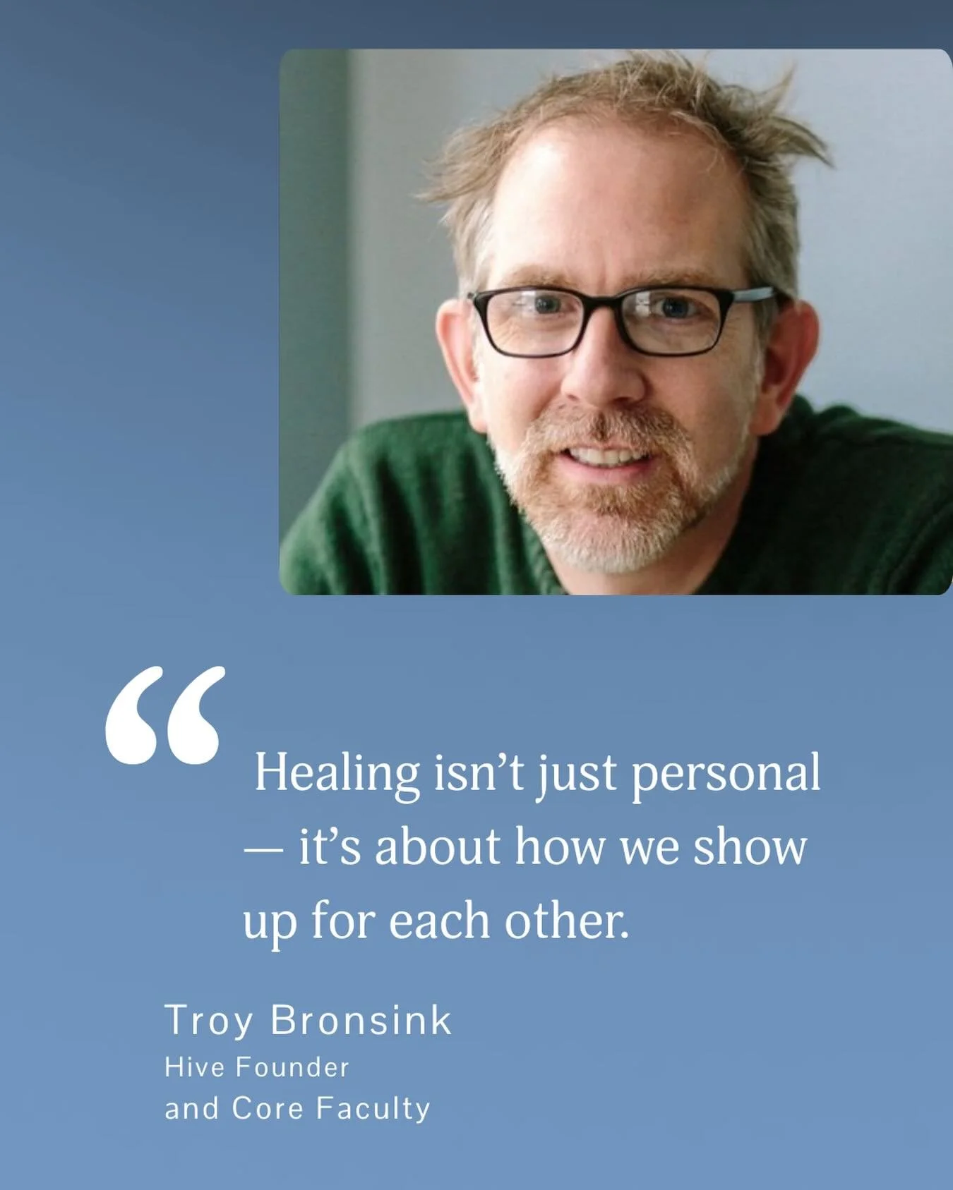 🫶🏼🫶🏽🫶Healing unfolds&hellip;
In the ways we listen.
In the courage to be present. 
In communities willing to practice a different way of being together.

At The Hive, we believe transformation happens when inner work and outer life meet&mdash;wh