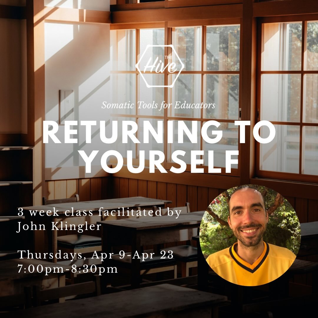 🗓️Begins next Thursday, April 9 

Teachers hold so much for others. Who holds space for them?

Returning to Yourself is a community workshop offering practical somatic tools to help educators release stress, stay centered, and reconnect with their p