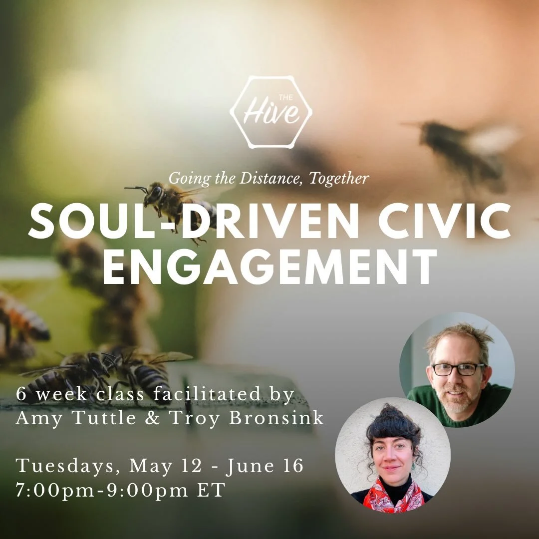 🗓️ Soul-Driven Civic Engagement Now Begins May 12

How we show up matters.

Contemplative practices can shape how we listen, how we respond, and how we care for the communities we&rsquo;re part of.

It might begin with something small:
a pause befor