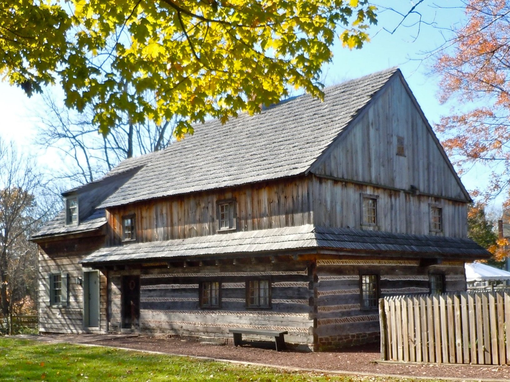 Morgan Log House with Oak Split Shingles