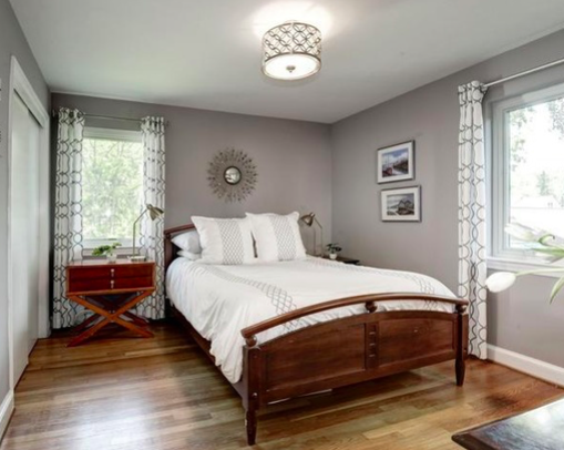 This master was pale green and really didn't have a lot of decor - it turned out nicely we think.