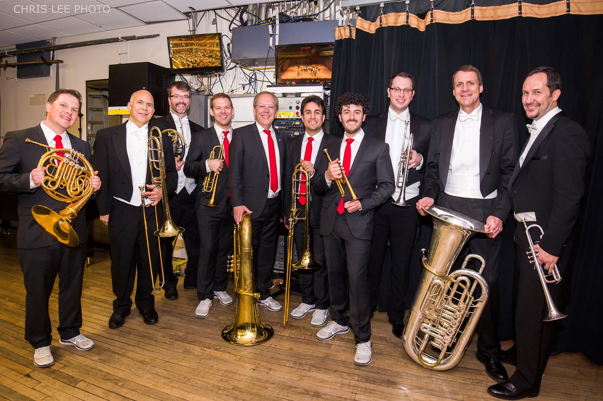 NYPhil Principal Brass Quintet Backstage w/ Canadian Brass