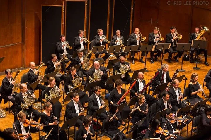 Bruckner Symphony #8 action shot, Fall 2014. Chris Lee photo.