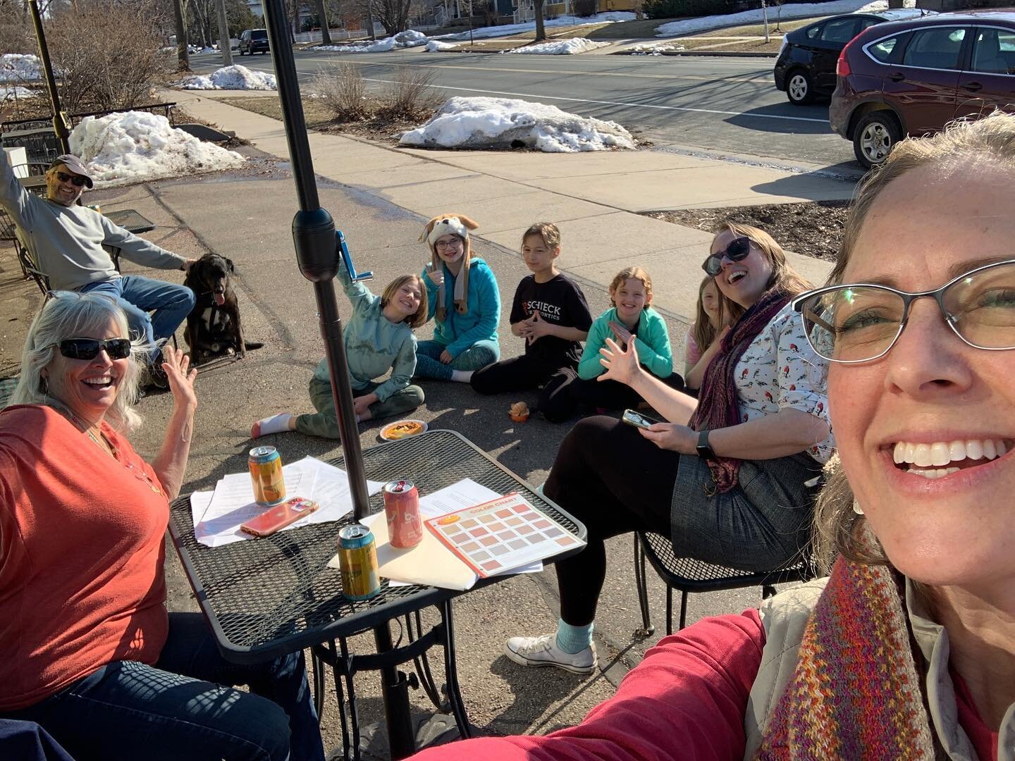 The umbrellas are up on the Hot Spot patio, spring is here!