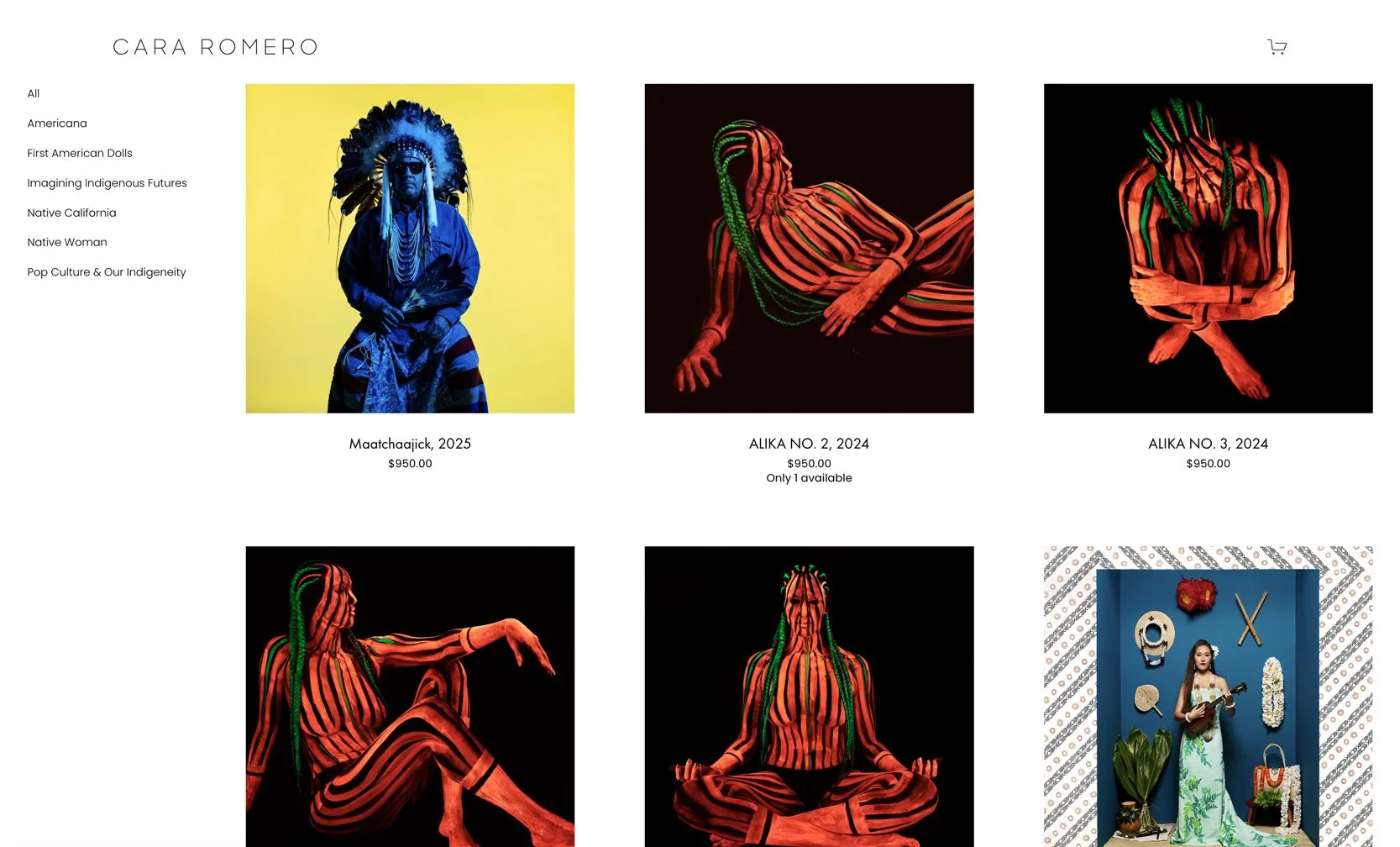 CaraRomero.com Website Design