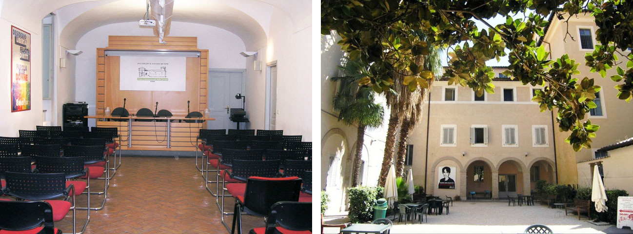 You can find us in Sala Tosi and the Chiostro