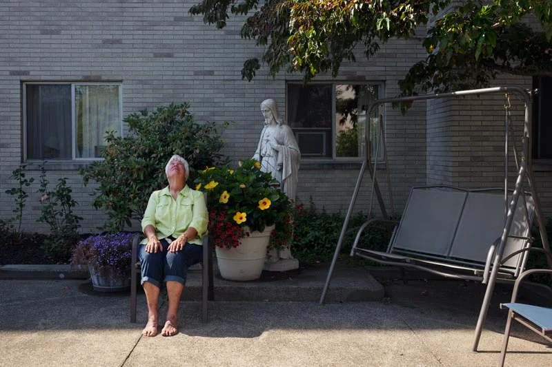 Portrait of Rev. Mary Theresa Streck in the garden of Saint Joseph convent in Albany, where Rev. Mary Theresa Streck was a nun for eighteen years. She left when she decided to marry Father Jay Murnane, the catholic priest she was working with. Only after his death, twenty years later, she started following her own vocation to priesthood. (United States, 2015)