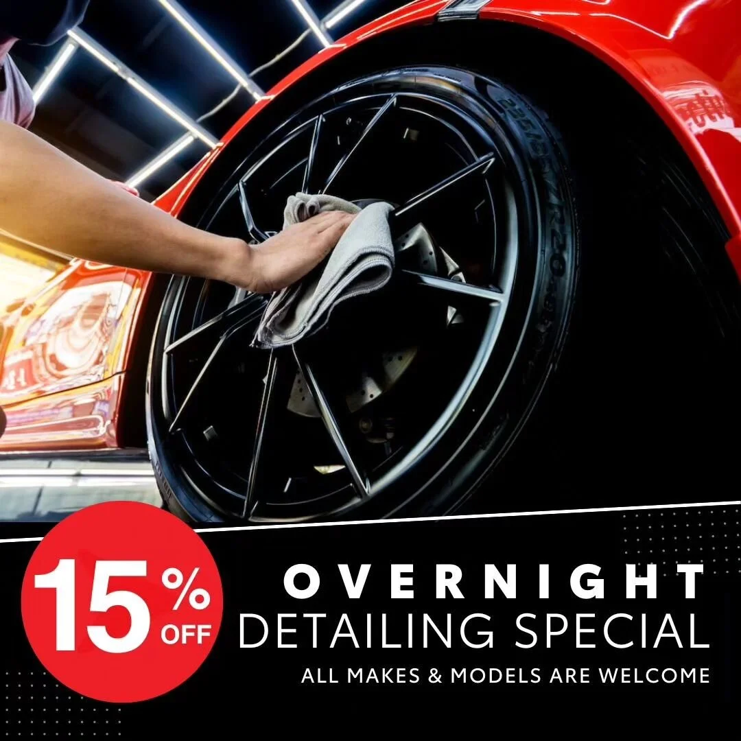 🌙 Don't snooze on this deal! Enjoy 15% off on any of our Detail Packages with our Sleep Over Service. All Makes & Models are welcome!
This limited-time offer ends on September 30th, 2023! ✨  Book now and wake up to a shiny ride! 💫 
➡️ Link in