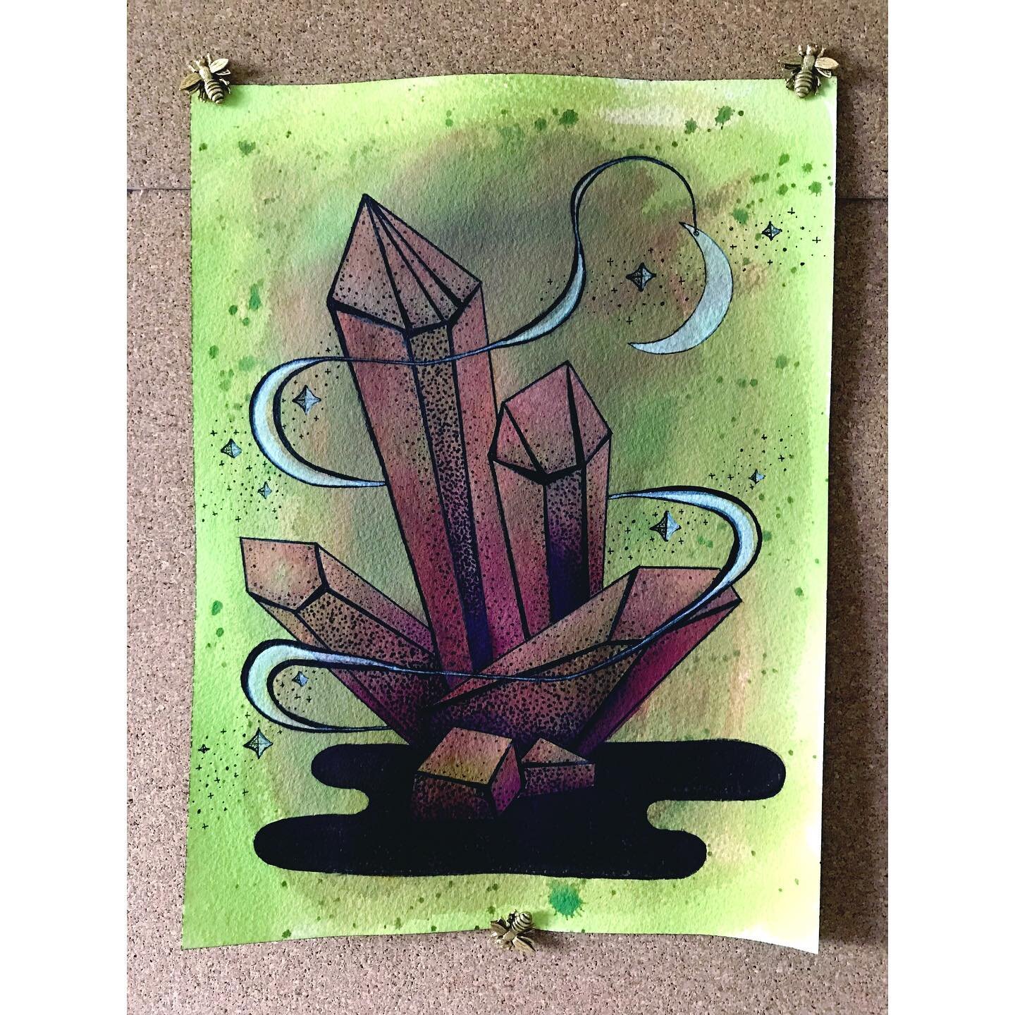 It&rsquo;s Time To Cleanse Your Energy.

#focusup #crystals #ink #inkdrawings #cleanse #artdirectorlife #artdirector #green #selfcare