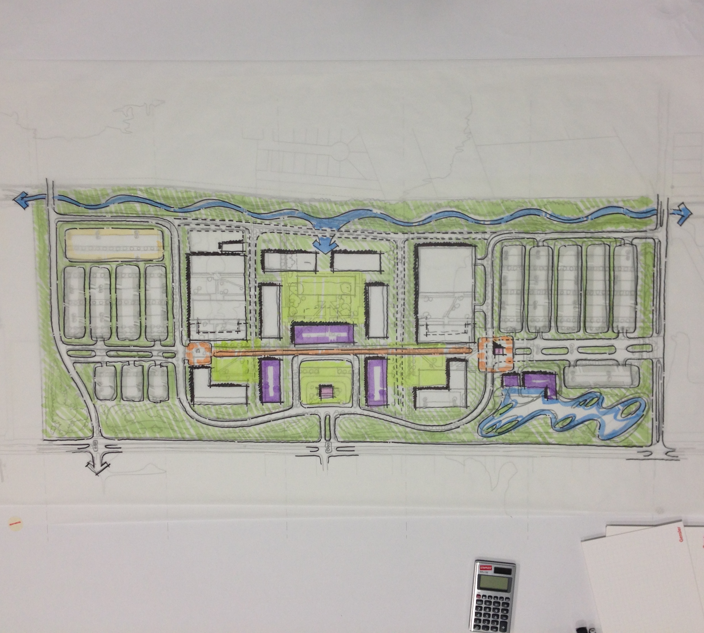 On Site Sketch of composite from the ideas that came out of the discussions.