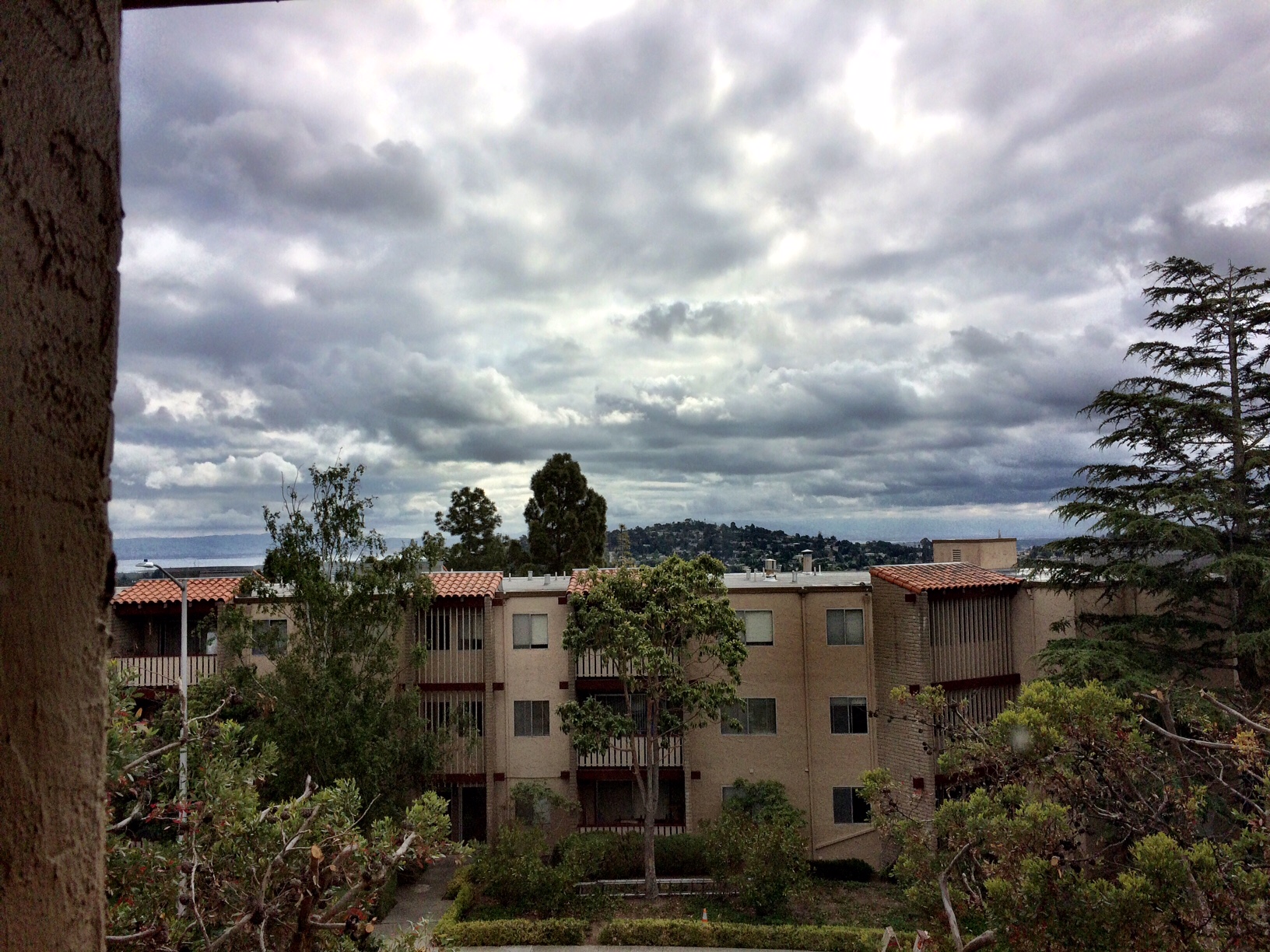 Dark clouds outside my apartment