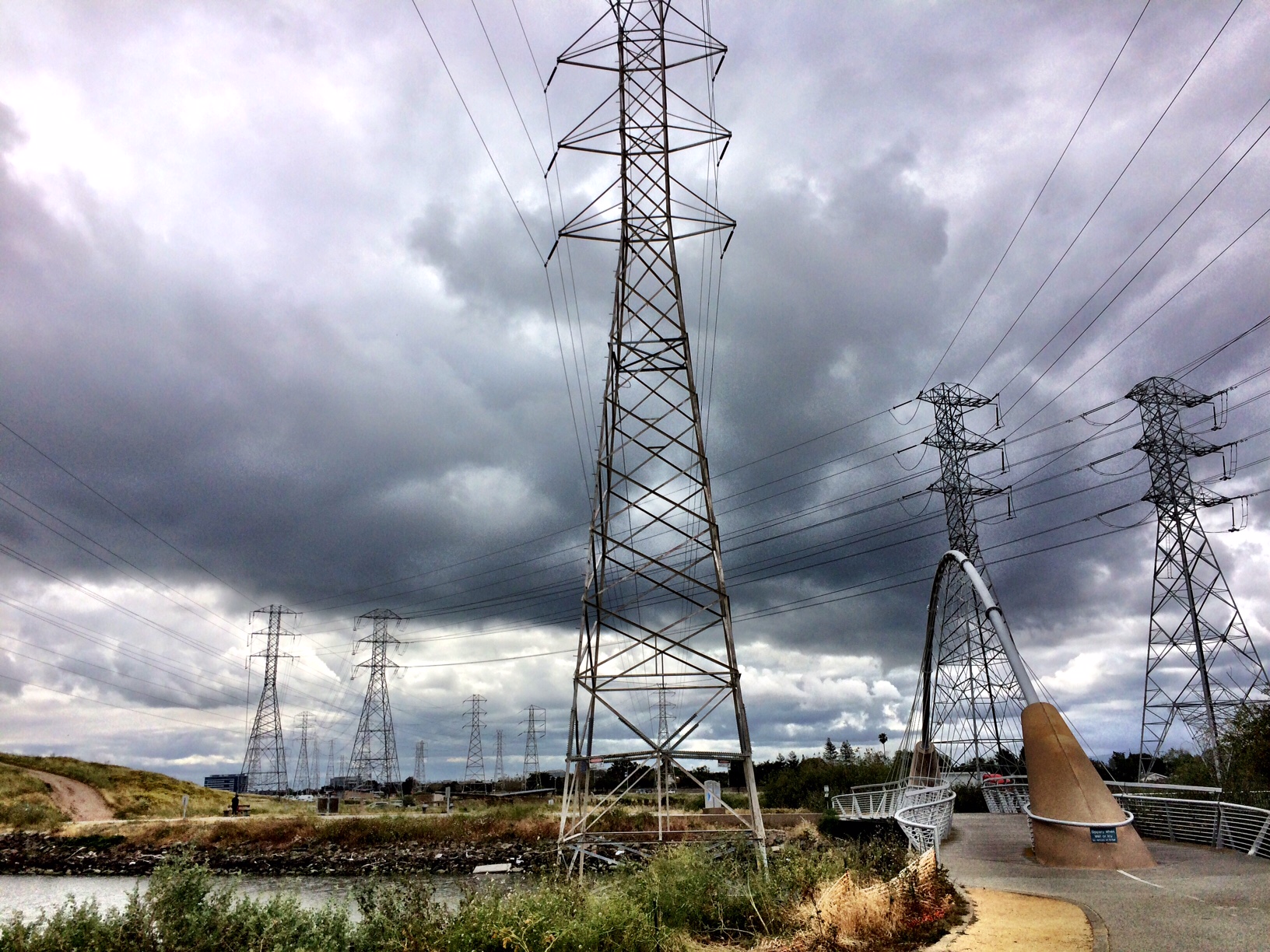 Dark clouds by the San Francisco Bay