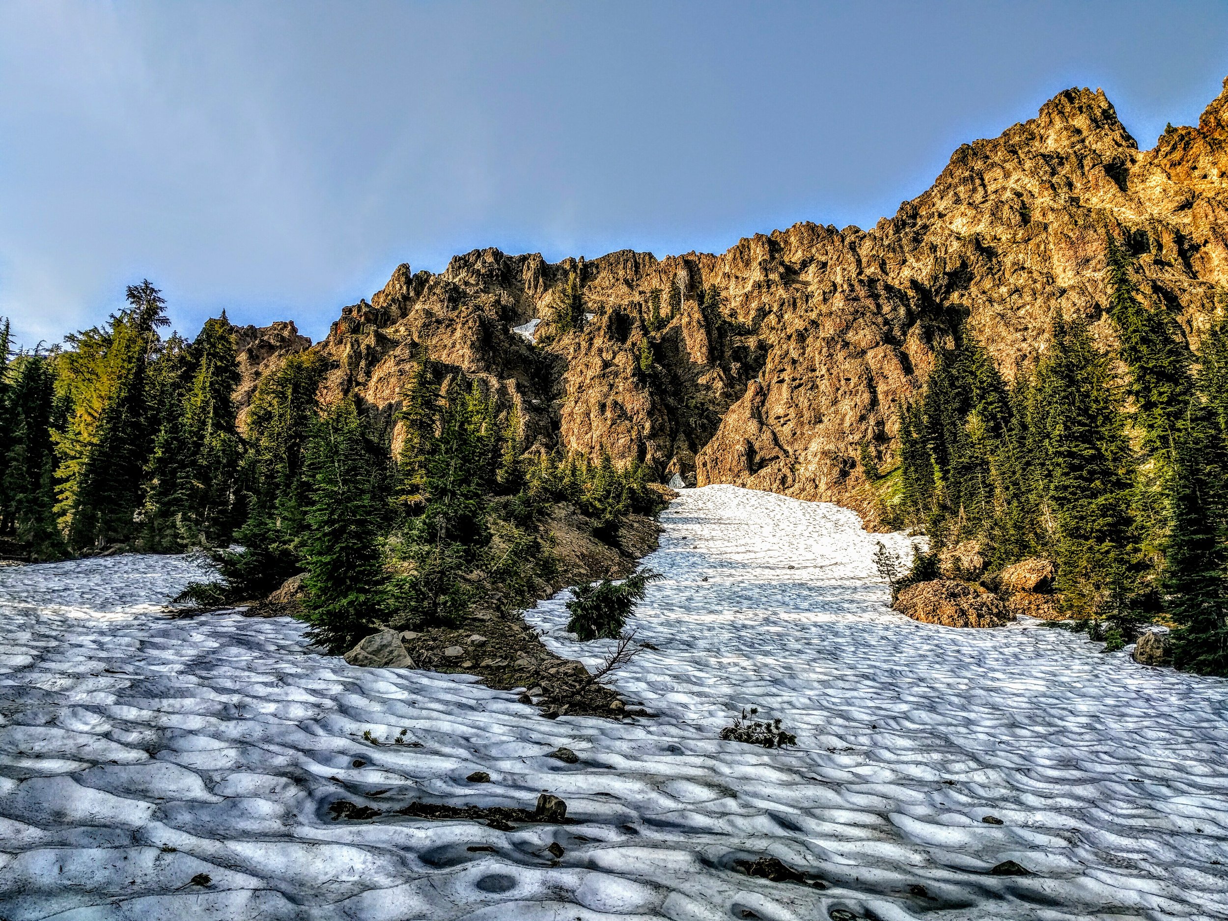 Even at the height of summer in August, snow is visible in the high mountains
