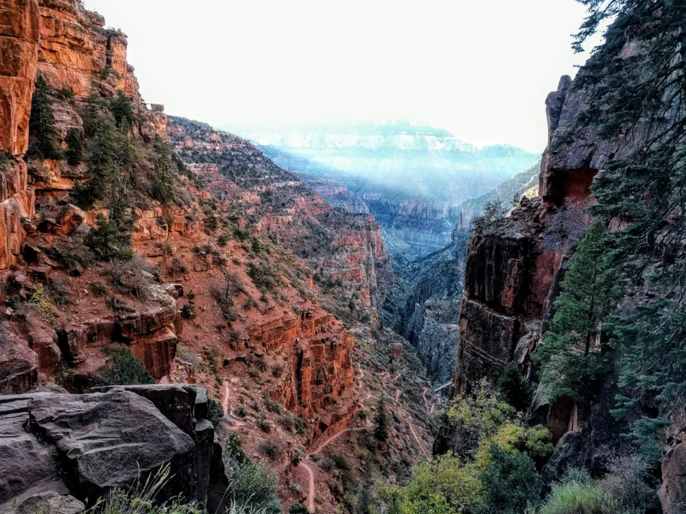 The lofty peak (rim) of the Grand Canyon - so near yet so far!