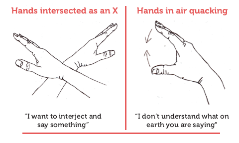 Example of Verbal Fight Club respectful interjection hand rules