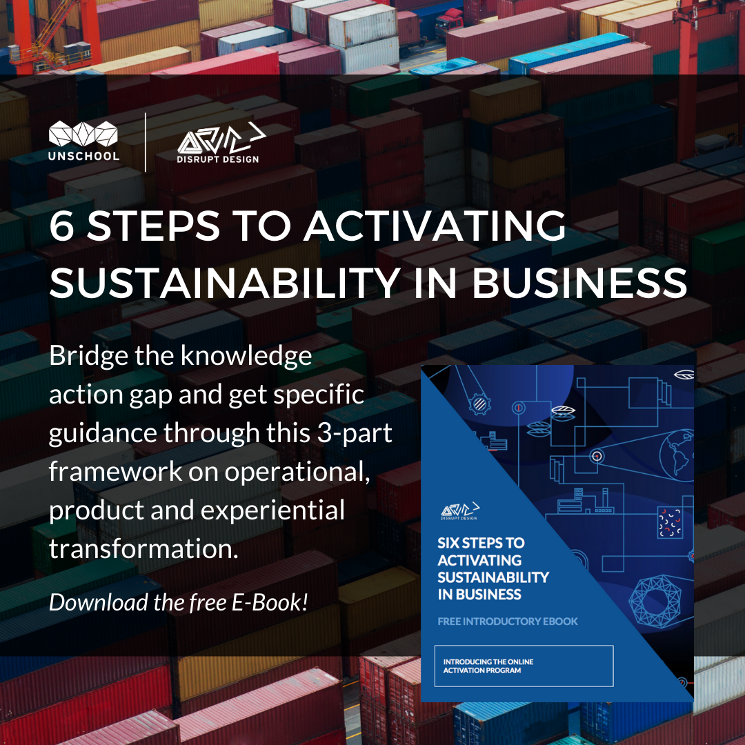 disrupt design sustainability in buiness