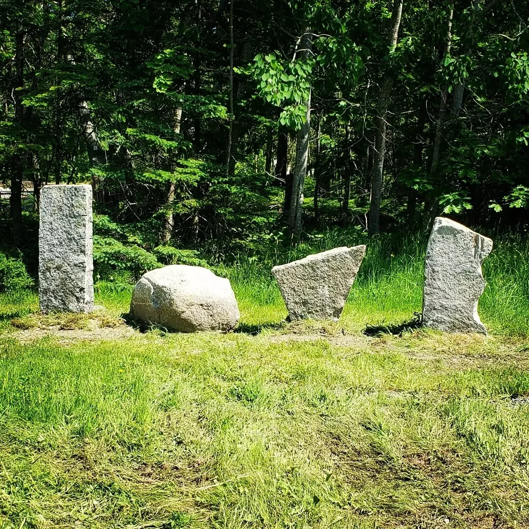 What the world needs now is more #love 
New sculpture at the shop by the Stone Wizard

#stoneart #stonewizard #acadialandscape #sculpture