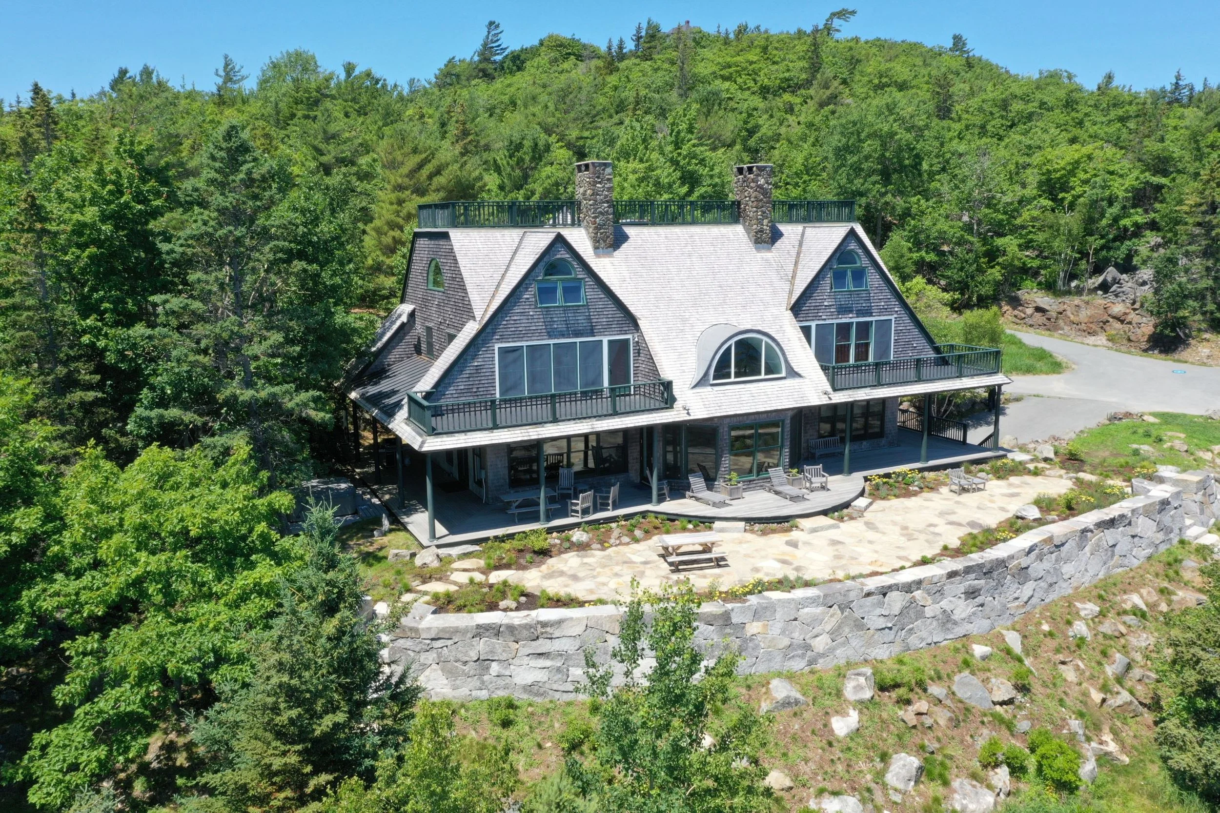Drone view of the completed project