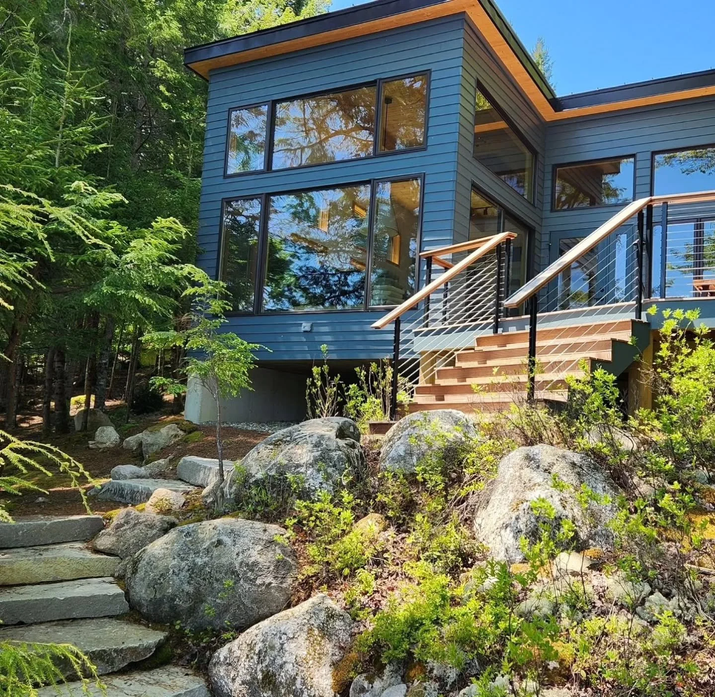 Happy Spring! (although it snowed last night) We're excited to get going on some new natural landscape projects.

#naturallandscape #nativeplants #granitesteps #boulderretainer #nature-based @acadialandscape