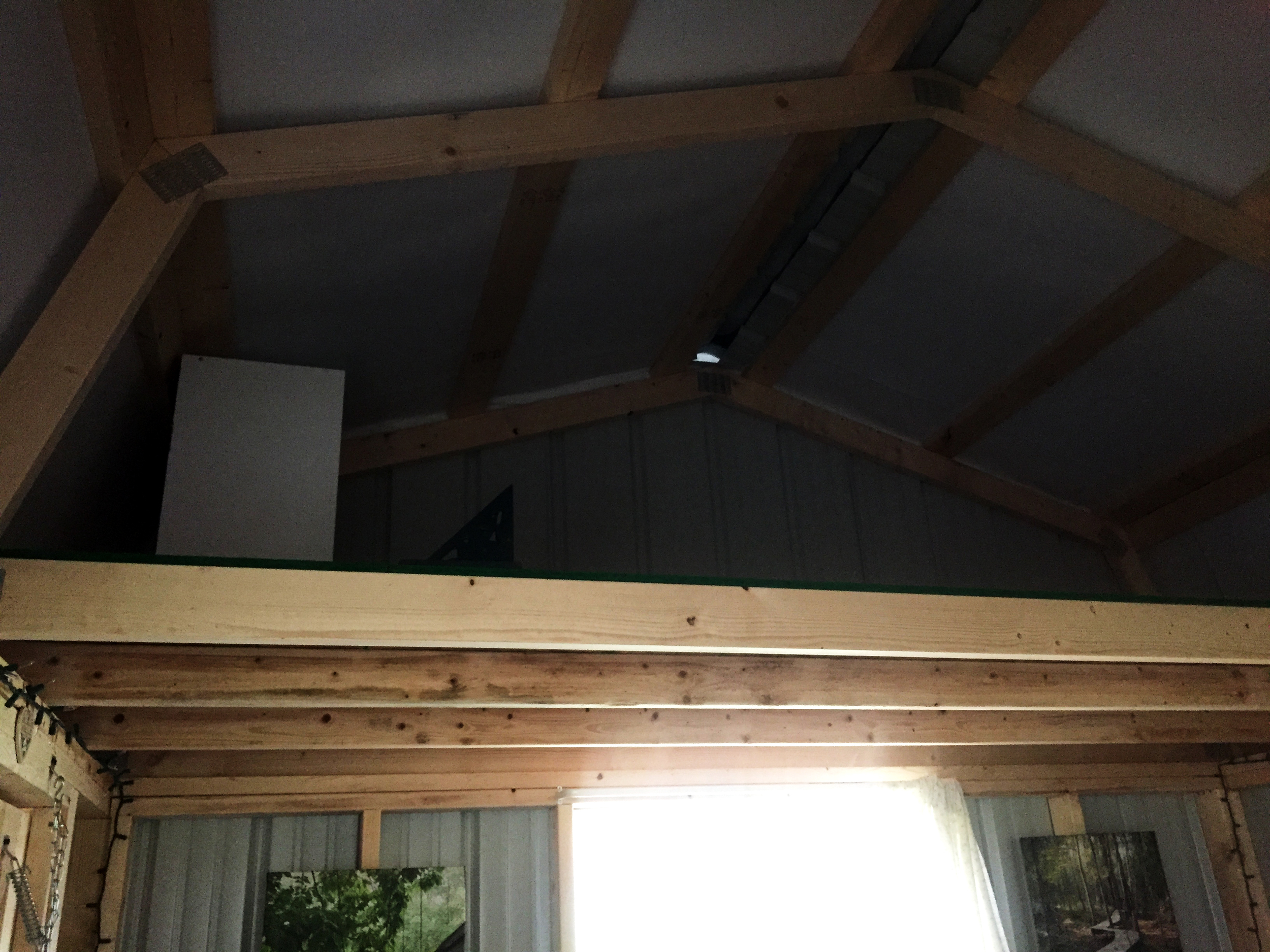 Empty loft for suitcases. etc.