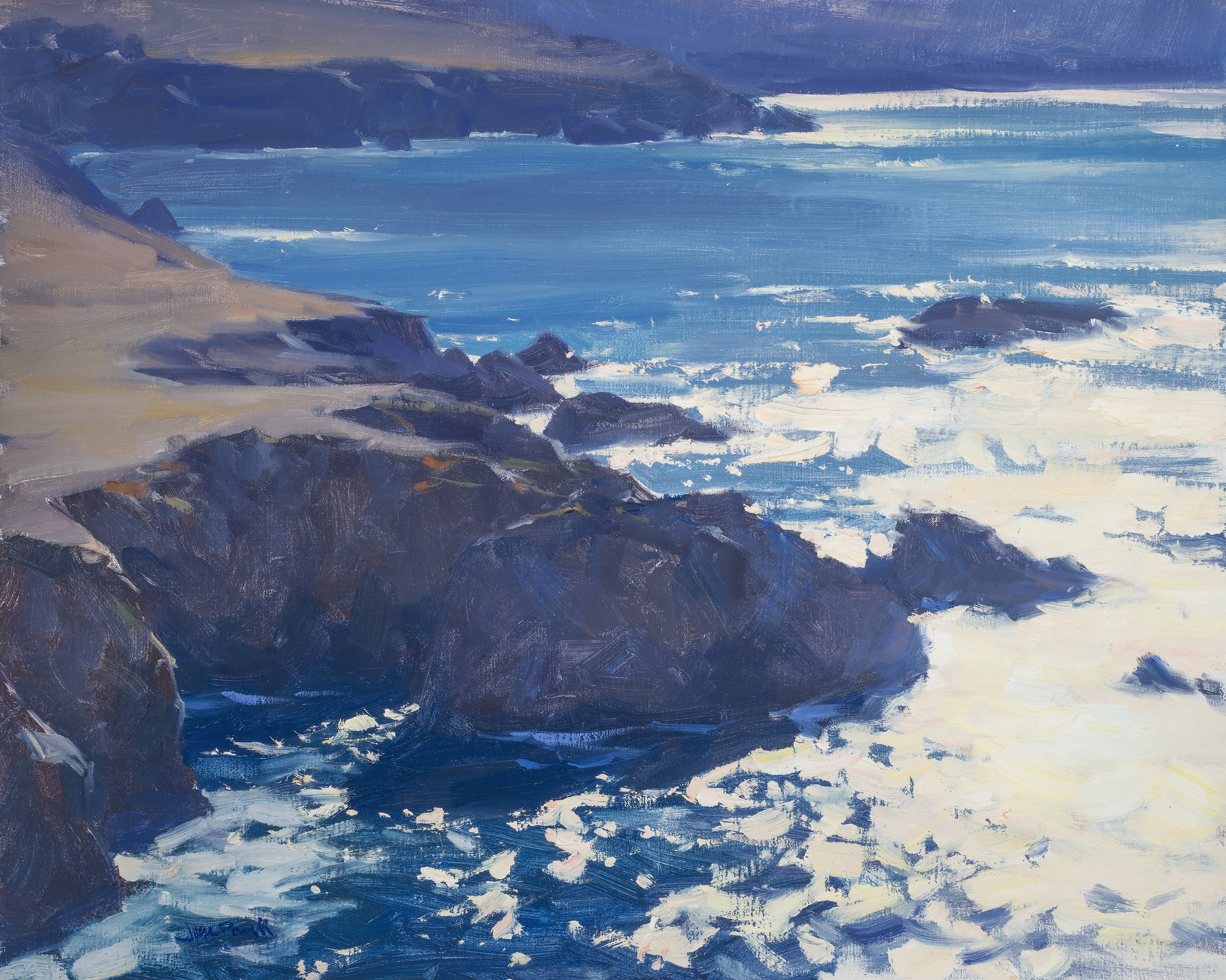  ROCKY POINT GLARE  &nbsp; &nbsp; &nbsp; &nbsp; &nbsp; &nbsp; 16x20 inches, oil on linen  