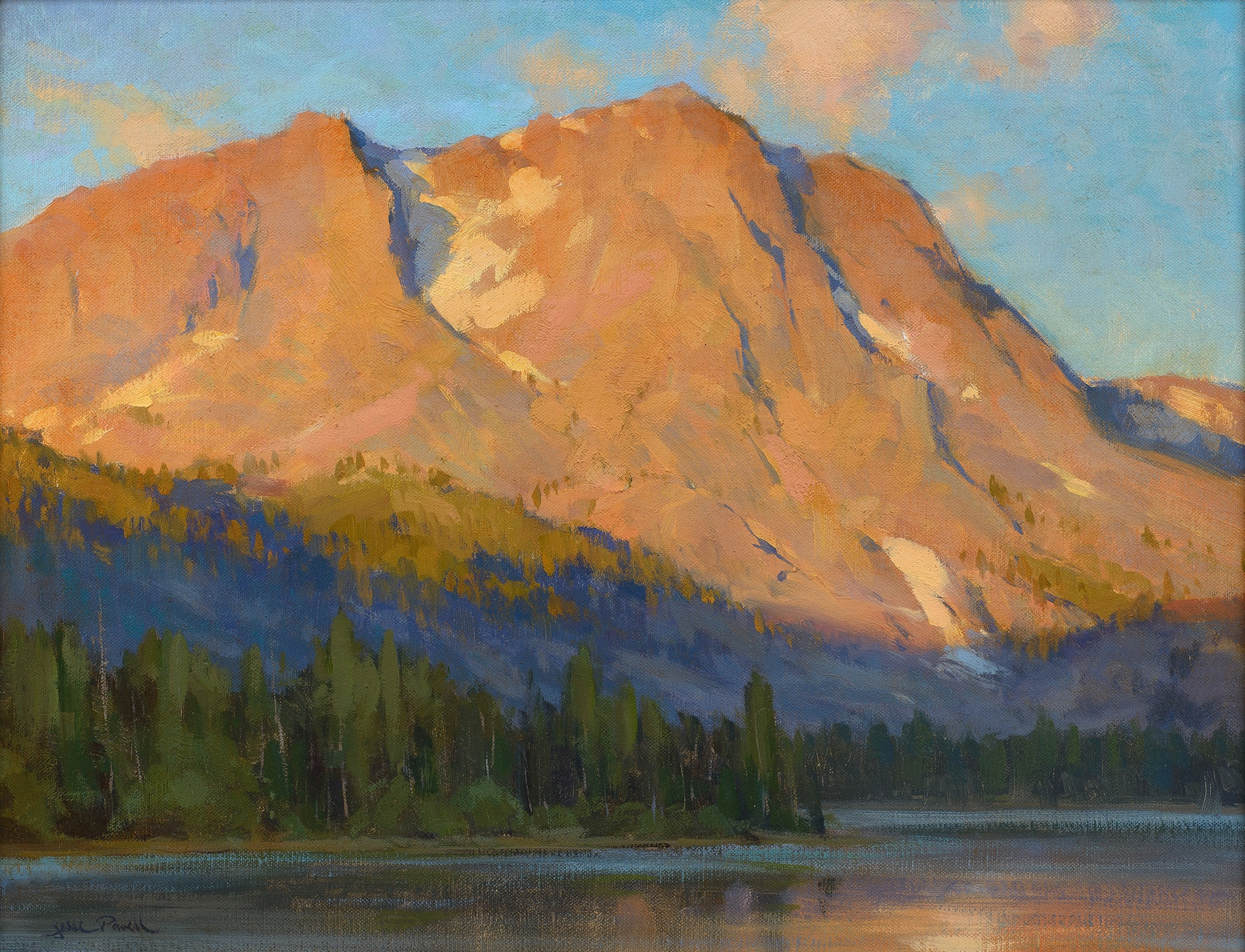  JUNE LAKE SUNRISE &nbsp; &nbsp; &nbsp; &nbsp;&nbsp; 14X18 inches, oil on linen  SOLD   