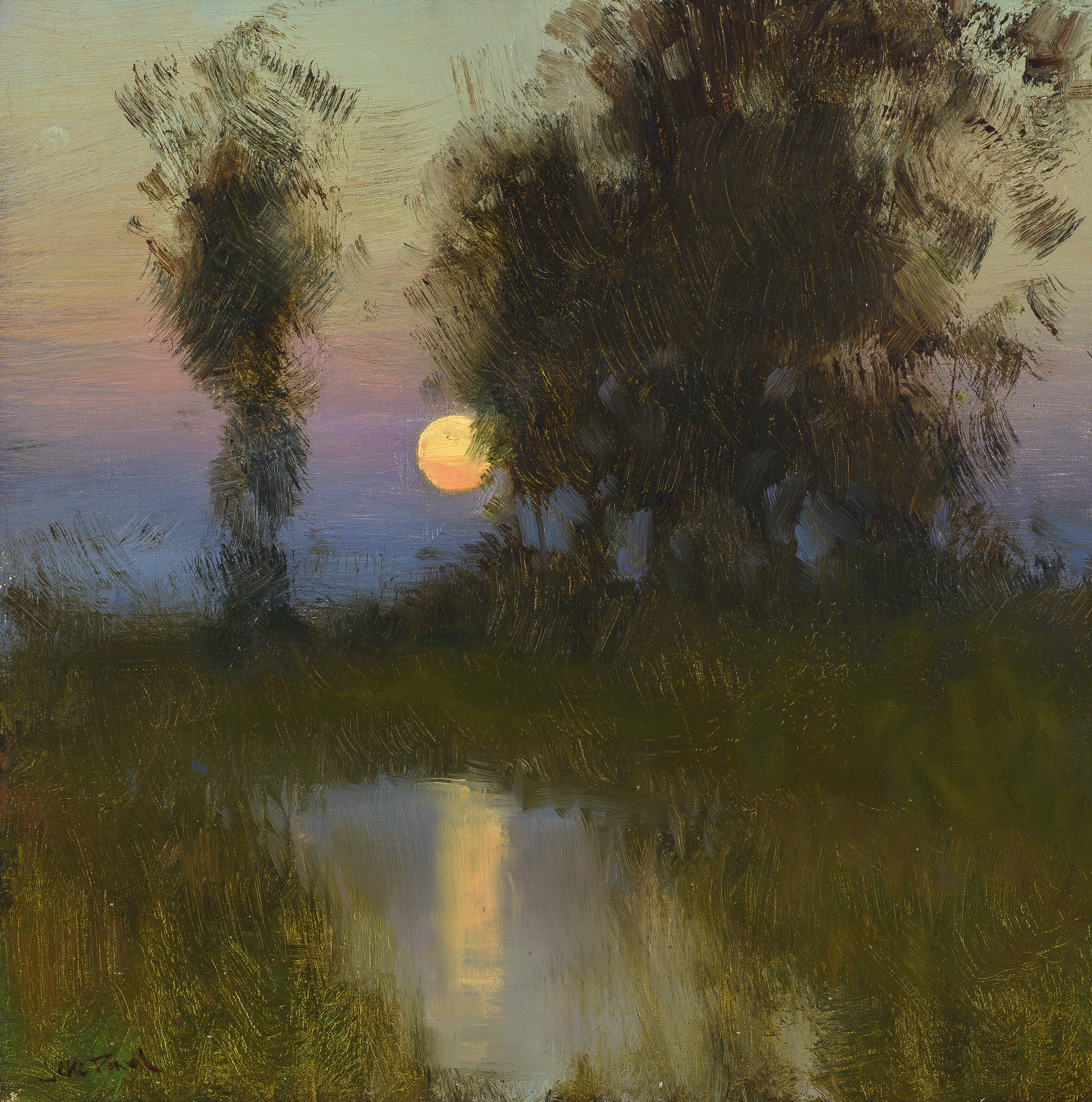  MOONRISE &nbsp; &nbsp; &nbsp; &nbsp; &nbsp; &nbsp; &nbsp; 12x 12 inches, oil on linen SOLD  