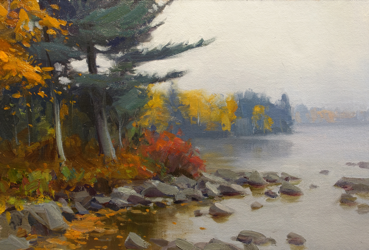  AUTUMN IN MAINE &nbsp; &nbsp; &nbsp; &nbsp; &nbsp; &nbsp; &nbsp; &nbsp; 12X18 inches, oil on linen  SOLD   