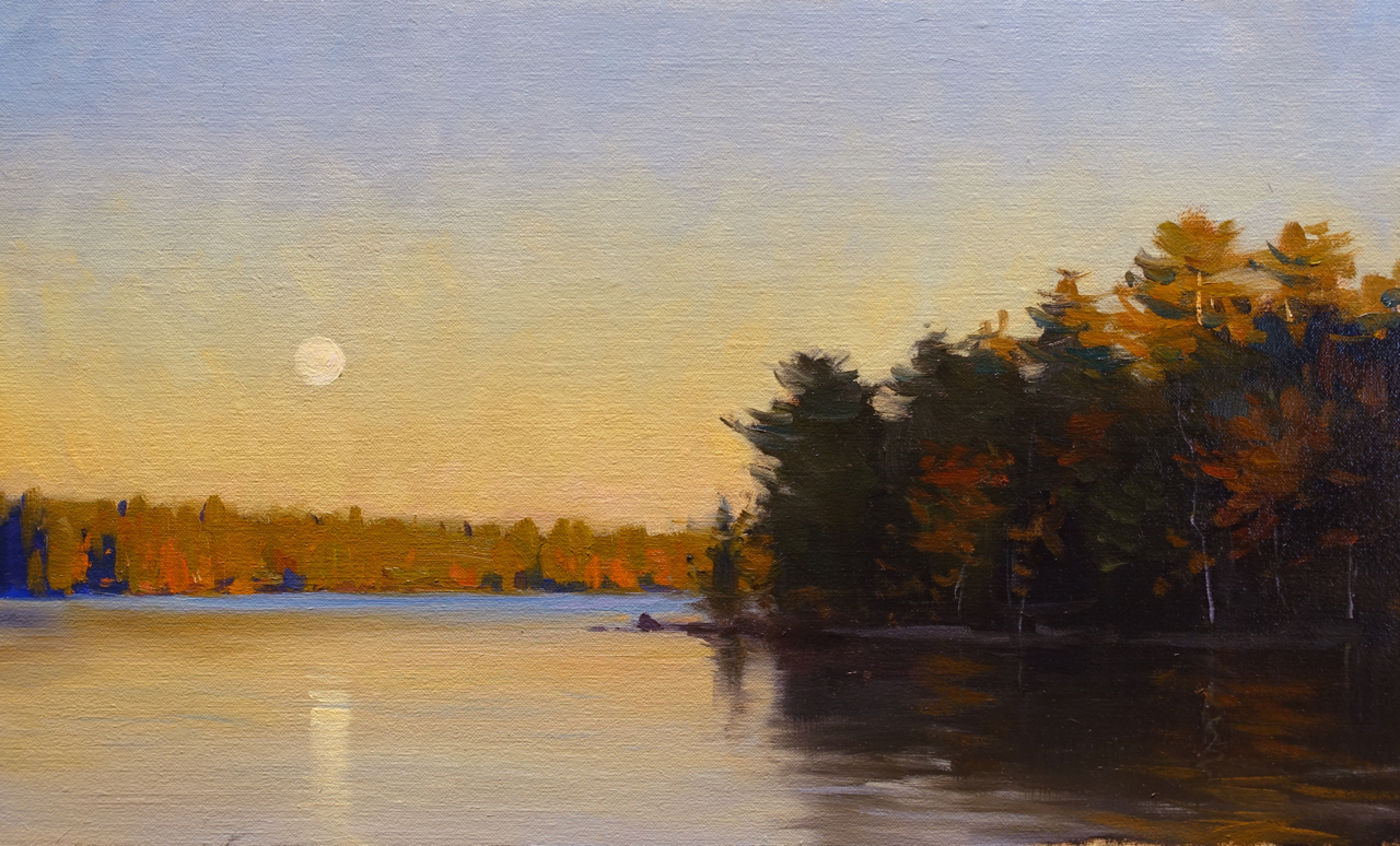  HARVEST MOON &nbsp; &nbsp; &nbsp; &nbsp; &nbsp; &nbsp; &nbsp; 12X20 &nbsp;inches, oil on linen  SOLD   