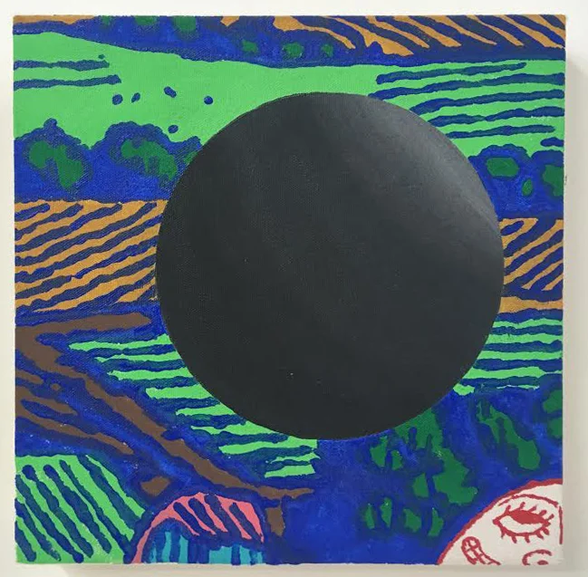 “Void and Joy,” acrylic on canvas, 10 x 10 inches, 2018