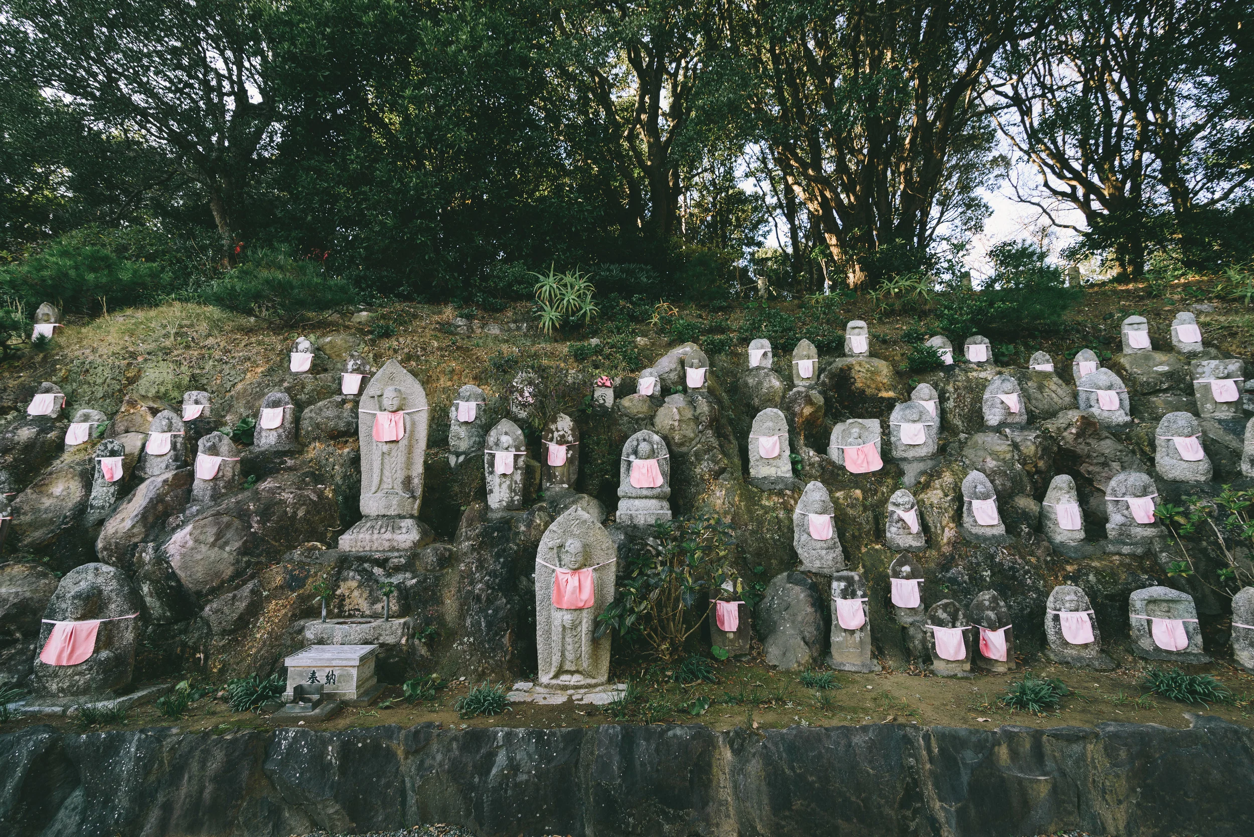 Jizo statues atop of Mt Nesugata - Shimoda