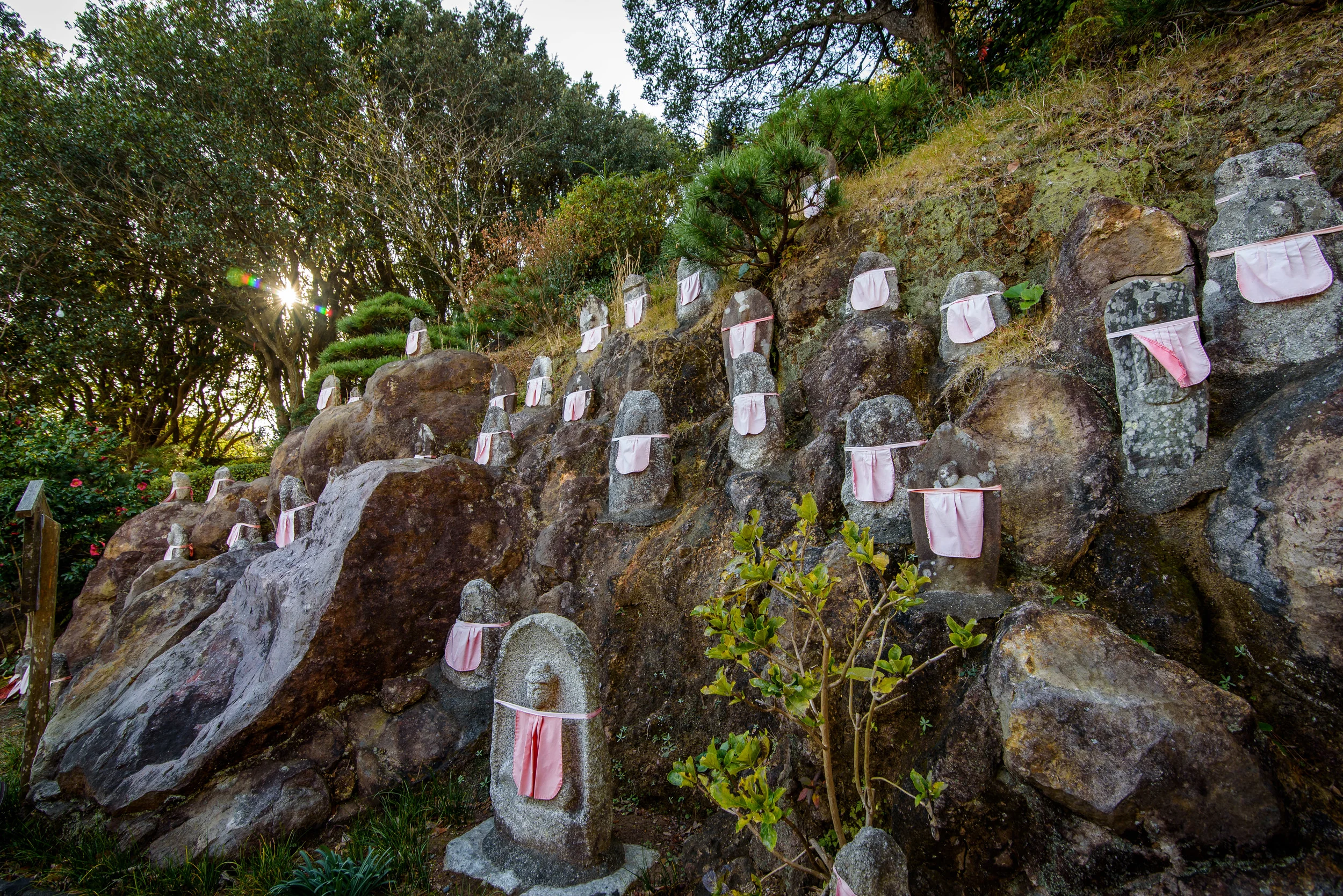 Jizo statues atop of Mt Nesugata - Shimoda