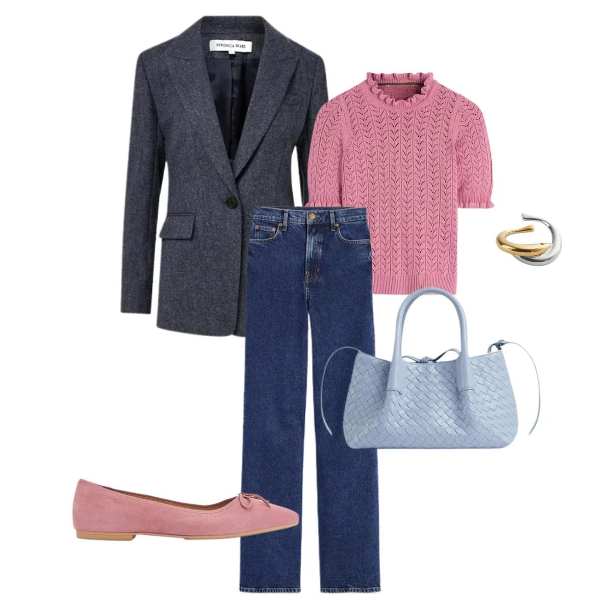 The outfit that just works. Every. Single. Time. 💙🩷
My Summer palettes know exactly what I'm talking about &mdash; that outfit you reach for and think: yes. This is it.
Jeans + blue blazer is already a classic. But add a dusty pink knit into the mi