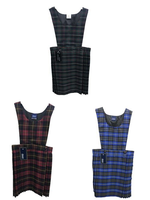 Pleated Tartan Pinafore Dress Jaymax Pleated Tartan Pinafore Dress Jaymax