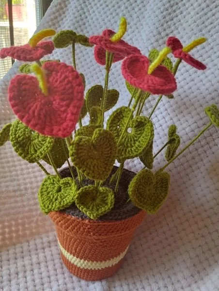 Crochet Heart Plant