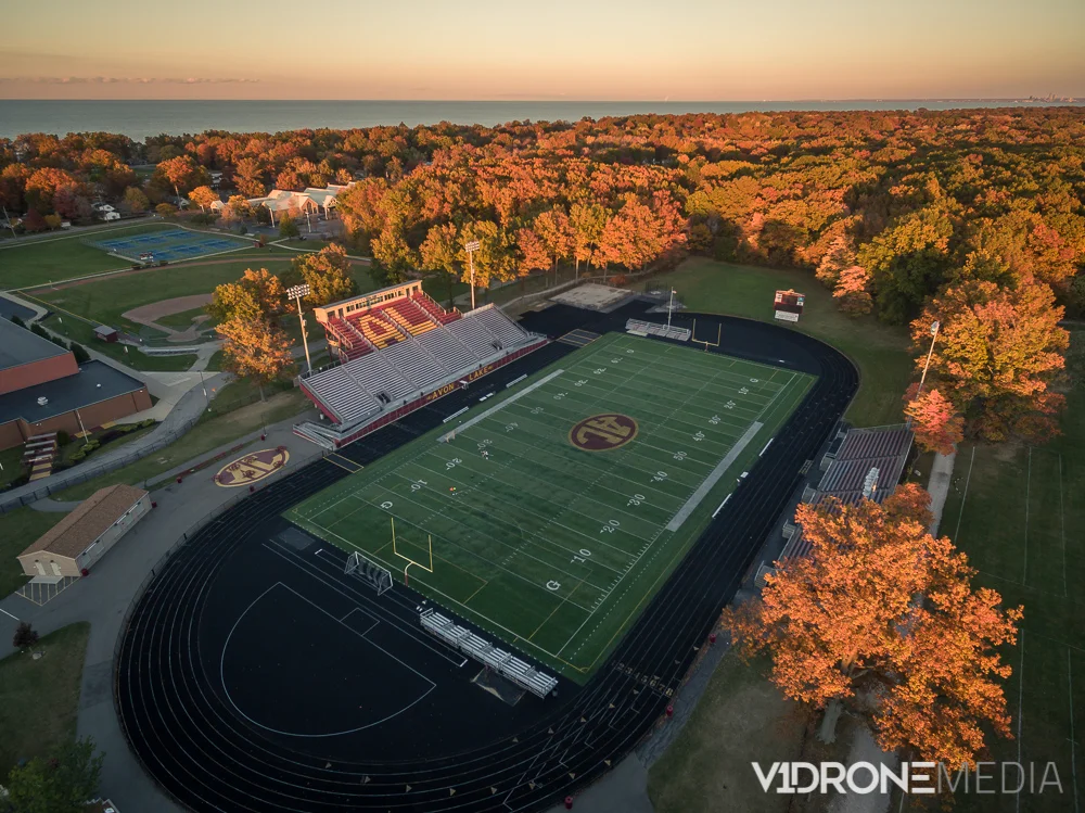 Aerial View of the Avon Lake High School Football Stadium